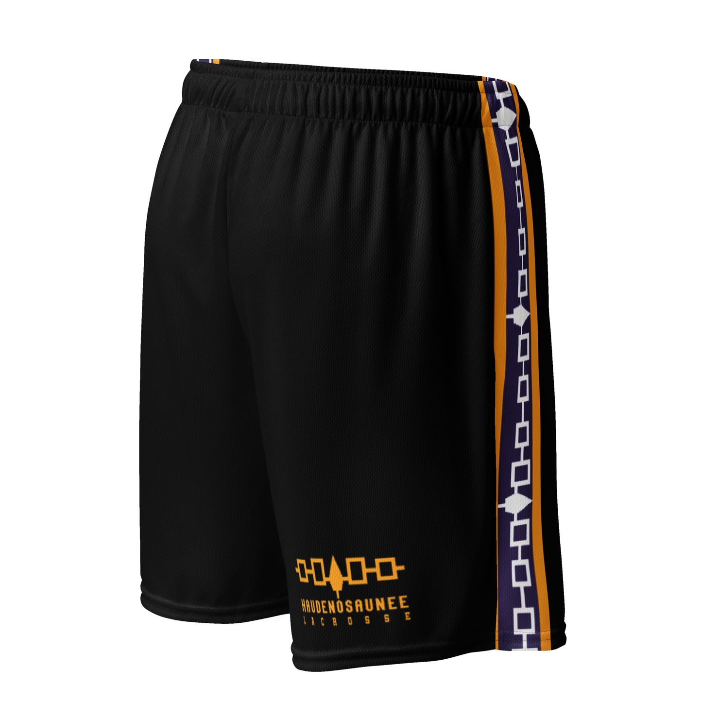 HAUDENOSAUNEE LACROSSE - Premium Black Mesh shorts