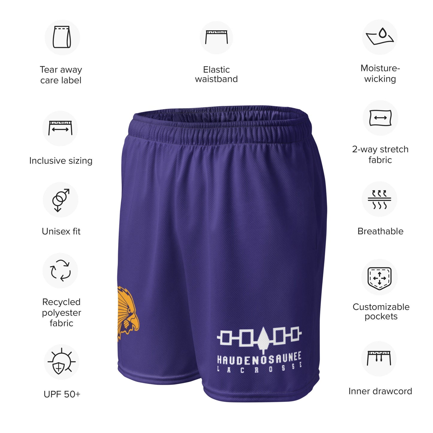 HAUDENOSAUNEE LACROSSE - Premium Mesh shorts