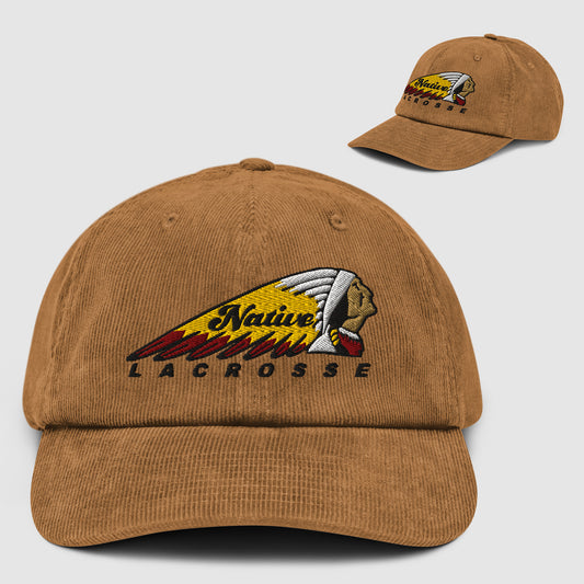 NATIVE LACROSSE - Premium Vintage Corduroy Cap
