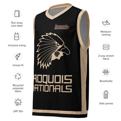 IROQUOIS LACROSSE - Premium Retro Black Jersey