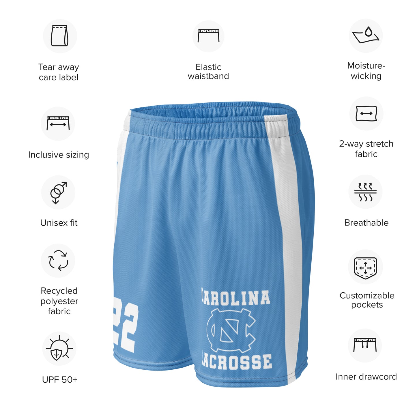 CAROLINA LACROSSE - Premium Mesh shorts