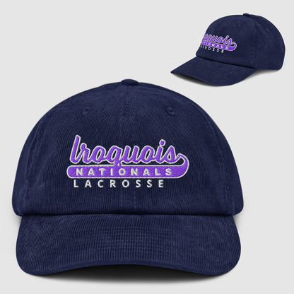 IROQUOIS NATIONALS LACROSSE - Premium Vintage Corduroy Cap