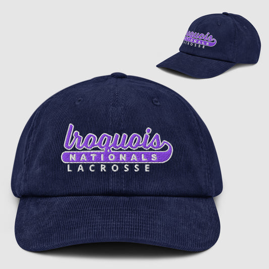 IROQUOIS NATIONALS LACROSSE - Premium Vintage Corduroy Cap
