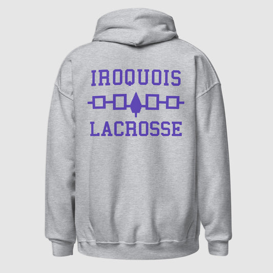IROQUOIS LACROSSE BACK PRINT - Premium Essential Hoodie