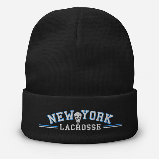 NEW YORK LACROSSE - Premium Embroidered Beanie