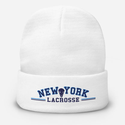 NEW YORK LACROSSE - Premium Embroidered Beanie