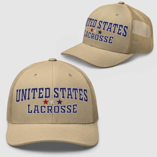 UNITED STATES LACROSSE - Premium Retro Embroidered Cap