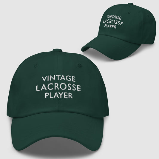 VINTAGE LACROSSE PLAYER - Premium Classic Cap