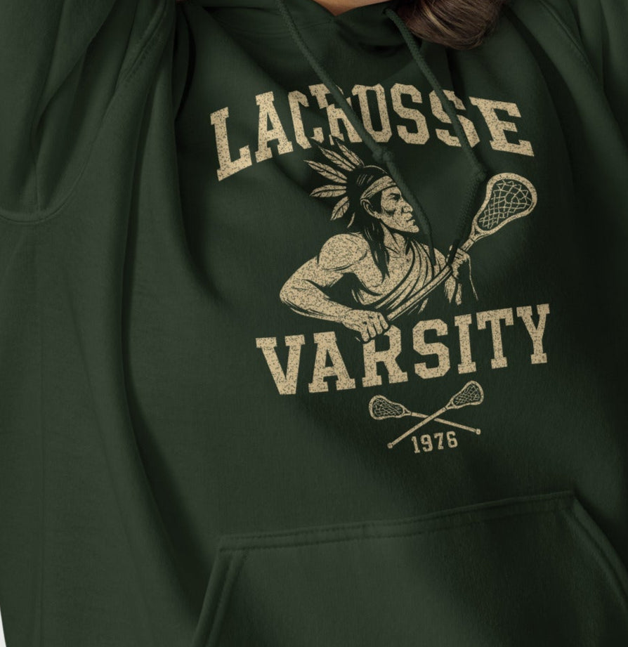 LACROSSE VARSITY - Premium Vintage Essential Hoodie