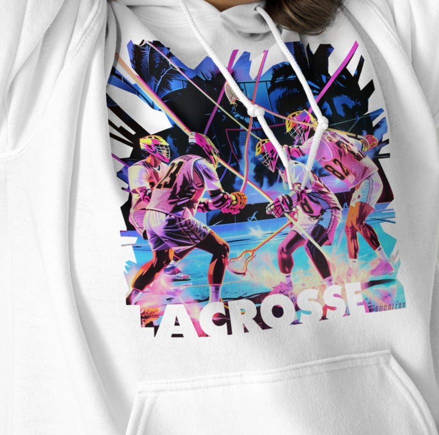 NEON 3 LACROSSE - Premium Vintage Essential Hoodie