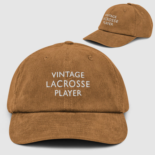 VINTAGE LACROSSE PLAYER - Premium Corduroy Cap