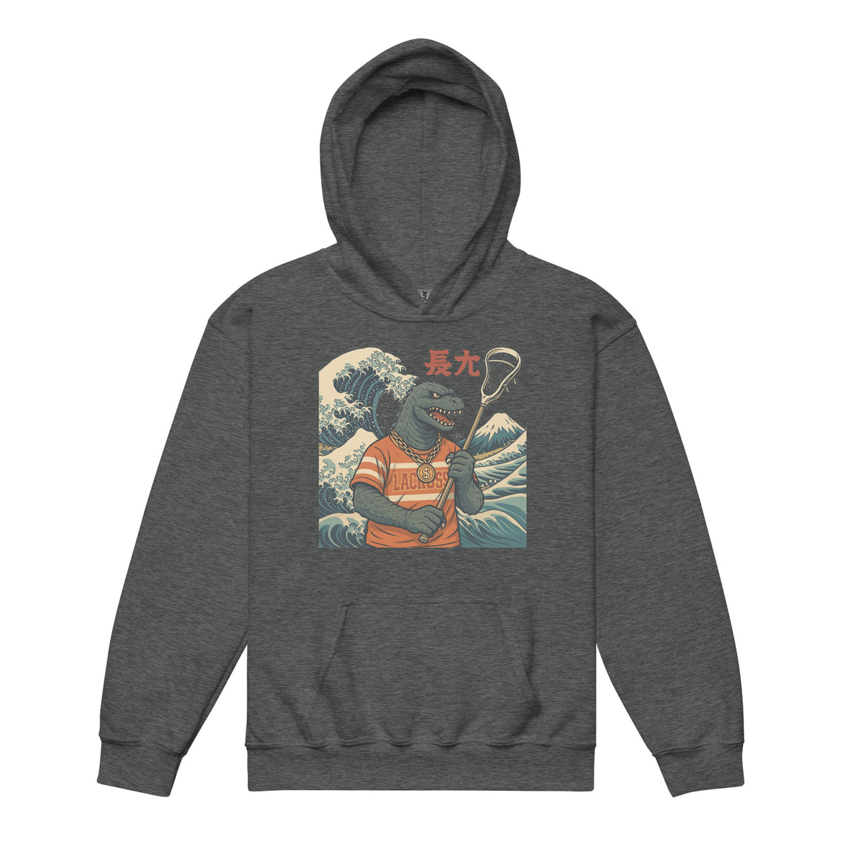 GODZILLA LACROSSE - Premium Retro Youth heavy blend hoodie
